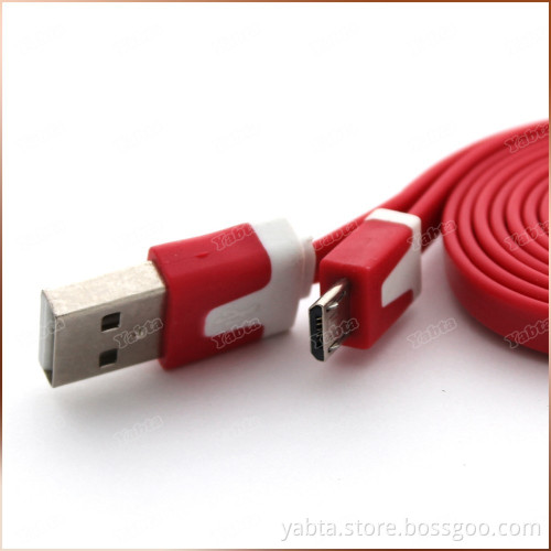 8 Pin Lightn USB Cable For Iphone Flat Power Cable Red